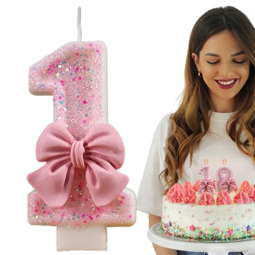Geburtstagskerzen - Pink Birthday Cake Number Kerzen - Wiedervereinigungsthema -Party -Dekoration, Accessorize Mit Einer Eleganten Bowknot -Verzierung, Ideal Für Alle Kerzen Der Kuchen -Toper -Nummer Geburtstagskerzen - Pink Birthday Cake Number Kerzen - Wiedervereinigungsthema -Party -Dekoration, Accessorize Mit Einer Eleganten Bowknot -Verzierung, Ideal Für Alle Kerzen Der Kuchen -Toper -Nummer von Generic