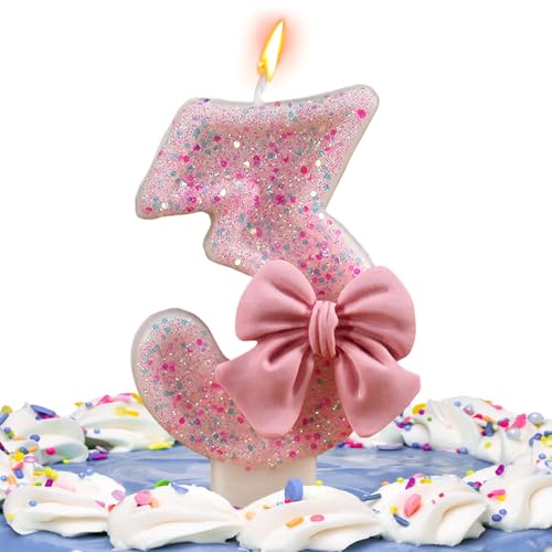 Geburtstagskerzen - Pink Birthday Cake Number Kerzen - Wiedervereinigungsthema -Party -Dekoration, Accessorize Mit Einer Eleganten Bowknot -Verzierung, Ideal Für Alle Kerzen Der Kuchen -Toper -Nummer Geburtstagskerzen - Pink Birthday Cake Number Kerzen - Wiedervereinigungsthema -Party -Dekoration, Accessorize Mit Einer Eleganten Bowknot -Verzierung, Ideal Für Alle Kerzen Der Kuchen -Toper -Nummer von Generic
