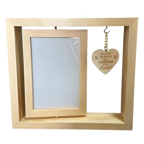 Gedenk-Fotorahmen Für Hunde Aus Holz - Drehbarer Fotorahmen, Drehbarer Tischbilderrahmen Aus Holz, Drehbarer Fotorahmen Für Haustiere, Memoriat Bilderrahmen von Generic