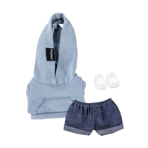 Geeignet für 17 cm trendige Puppen, Spritztinten-Serie, Kleidung, Hosen, Schuhe, Brillen (hellblauer Badezimmerbezug) von Generic