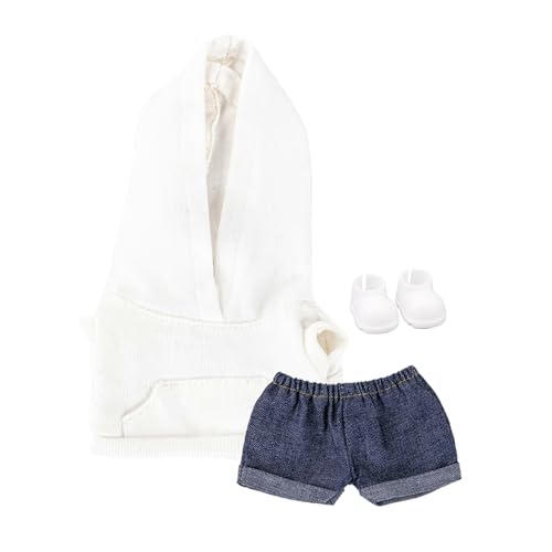 Geeignet für 17 cm trendige Puppen, Spritztinten-Serie, Kleidung, Hosen, Schuhe, Brillen (weiße Weste) von Generic