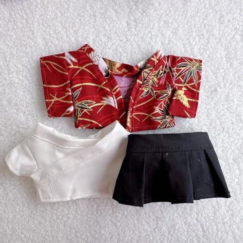 Geeignet für 17 cm trendige Puppen-Kimono, Hanfu Court, ethnische Kleidung, Schuhe (Red Cloud Crane Kimono Herren) von Generic