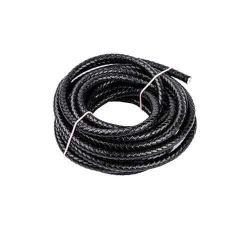 Geflochtene Lederschnur, rund, 8 mm, Schwarz, 91 cm Geflochtene Lederschnur, rund, 8 mm, Schwarz, 91 cm von Generic