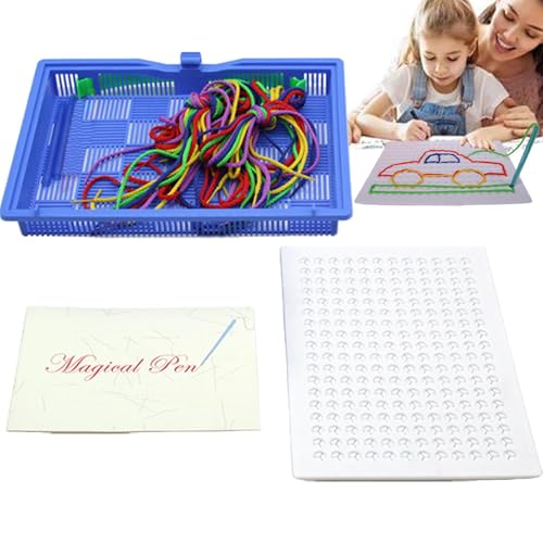 Geflochtener Zeichentisch Für Kinder - Seile Set, Bunte Seile Tisch | Tragbarer Zeichentisch Zum Weben Für Kinder, Buntes Lernspielzeug Für Den Tisch Häkeln Geflochtener Zeichentisch Für Kinder - Seile Set, Bunte Seile Tisch | Tragbarer Zeichentisch Zum Weben Für Kinder, Buntes Lernspielzeug Für Den Tisch Häkeln von Generic