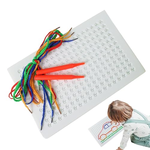 Geflochtenes Zeichenbrett mit Seilen, Nähbrett für Fäden, geflochten, sensorische Tafel für Kleinkinder, für eine beruhigende Ecke Geflochtenes Zeichenbrett mit Seilen, Nähbrett für Fäden, geflochten, sensorische Tafel für Kleinkinder, für eine beruhigende Ecke von Generic