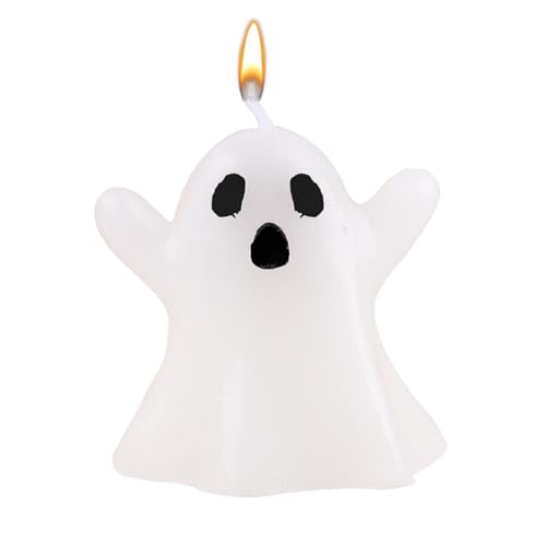 Geisterkerze, niedliche Geisterkerze, gruselige brennende Kerzen, Halloween-Geisterkerzen, niedliche gruselige Kerzen, dekorative Tischkerzen für Halloween-Party von Generic
