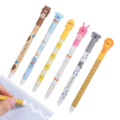 Gel Borral Pen Set - Löschbarer Kugelschreiber, 0,5 mm, blaue Tinte des Füllers mit neutraler Tinte, ein Set mit 6 glatten Bleistiften von Generic