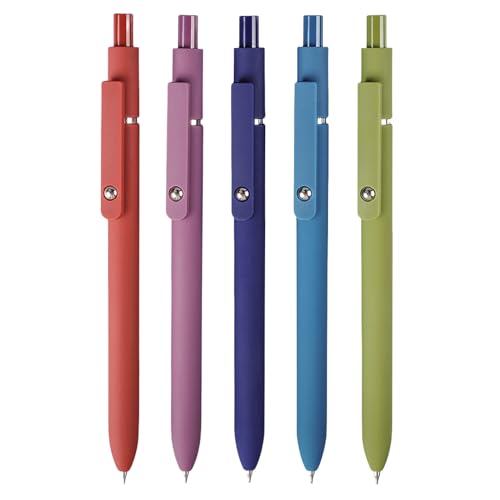 Gelschreiber – Schnelltrocknende Stifte für Journaling, feine Spitze | Set mit 5 einziehbaren Tintenrollern mit feinem Spitzendesign, flüssiges Schreiben, Gel-Kugelschreiber für Notizen Gelschreiber – Schnelltrocknende Stifte für Journaling, feine Spitze | Set mit 5 einziehbaren Tintenrollern mit feinem Spitzendesign, flüssiges Schreiben, Gel-Kugelschreiber für Notizen von Generic