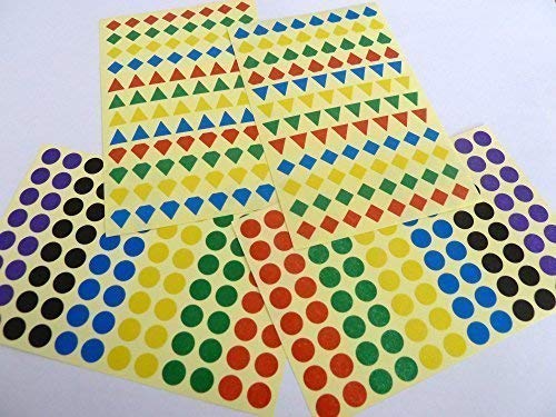 Gemischte Farben Sticker Klein 8mm Formen Runde, Bunt Klebeetiketten von Generic