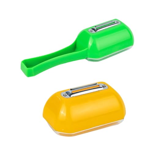 Gemüseschäler mit Behälter, Gemüseschäler mit Behälter, effizienter Küchenschäler mit Auffangbehälter, Obstschäler mit Auffangbehälter, 2 Stück Maisschäler, E von Generic