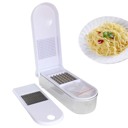 Gemüseschneider Hand - Mandolinenschneider, Hand-Kartoffelschneider aus Edelstahl | rostfreies, multifunktionales Haushalts- und Küchen-Schneidezubehör mit 3 Schneidern für Kartoffeln, Knoblauch, Karo Gemüseschneider Hand - Mandolinenschneider, Hand-Kartoffelschneider aus Edelstahl | rostfreies, multifunktionales Haushalts- und Küchen-Schneidezubehör mit 3 Schneidern für Kartoffeln, Knoblauch, Karo von Generic