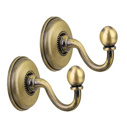 1 Paar Metall Raffhalter Tiebacks Tür Wand Quaste Aufhänger Halter Haken - Bronze von cutefly