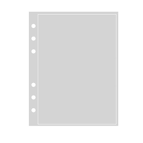 10 Stück Fotoalbum, transparent, A5-Binderhülle 6-Loch-Taschen für lose Blätter, Nachfüll-Innenhüllen zur Aufbewahrung von Postkartenbildern 10 Stück Fotoalbum, transparent, A5-Binderhülle 6-Loch-Taschen für lose Blätter, Nachfüll-Innenhüllen zur Aufbewahrung von Postkartenbildern von Generic