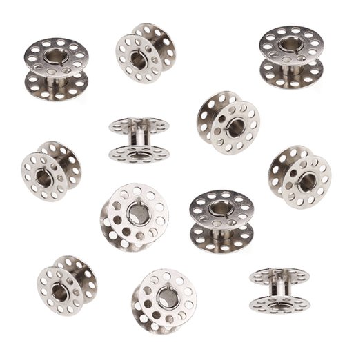 20pcs Metal Bobbin Spool for Home Sewing Machine, 20p, Sliver von MagiDeal