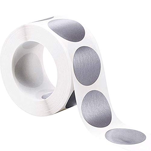 Generic 300 Stück Runde Rubbelaufkleber, Rubbeletiketten, Kreisförmige Klebeaufkleber mit Durchsichtiger Folie für Hochzeitsfeiern, Spiele, Kommerzielle Werbeaktionen (Wie gezeigt) von Generic