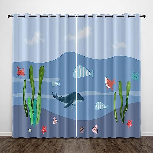Generic 3D Kinderzimmer Verdunkelungsvorhänge Algen Tier Fisch Sonnenschutz Bedruckte Vorhänge,3D-Polyesterfaservorhänge,Wohnzimmer Schlafzimmer Dekoration, Generic 3D Kinderzimmer Verdunkelungsvorhänge Algen Tier Fisch Sonnenschutz Bedruckte Vorhänge,3D-Polyesterfaservorhänge,Wohnzimmer Schlafzimmer Dekoration, von Generic