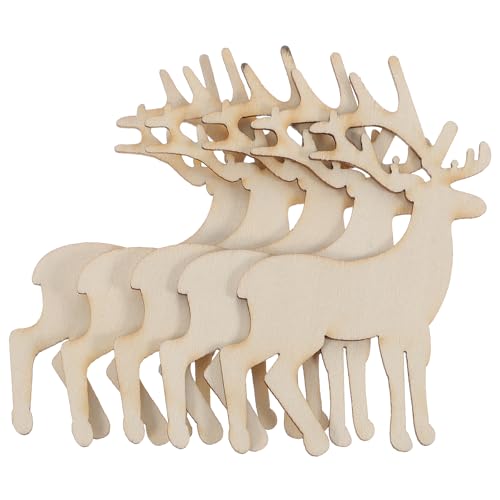 Generic 5 tlg. Rentier Holzscheiben Deko zum Basteln und Malen, Weihnachten Streudeko Hirsche Konfetti Weihnachtsbaum Anhänger Holz Ornamente, DIY Geschenk Etiketten Tags Generic 5 tlg. Rentier Holzscheiben Deko zum Basteln und Malen, Weihnachten Streudeko Hirsche Konfetti Weihnachtsbaum Anhänger Holz Ornamente, DIY Geschenk Etiketten Tags von Generic