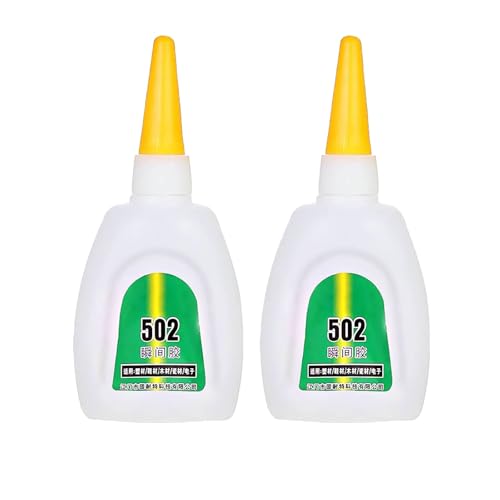 Generic 502 Sekundenkleber, schnell trocknender Spezialkleber, schnell trocknender Cyanacrylat, starker Klebstoff, schnelle Bindung, Leder, Gummi, Metall usw., für den täglichen Gebrauch im Büro von Generic
