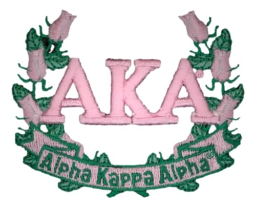 Generic AKA 6,4 cm Kranz rosa Blumen Sorority Geschenk Emblem Patch zum Aufbügeln mit Heißsiegelrückseite Generic AKA 6,4 cm Kranz rosa Blumen Sorority Geschenk Emblem Patch zum Aufbügeln mit Heißsiegelrückseite von Generic