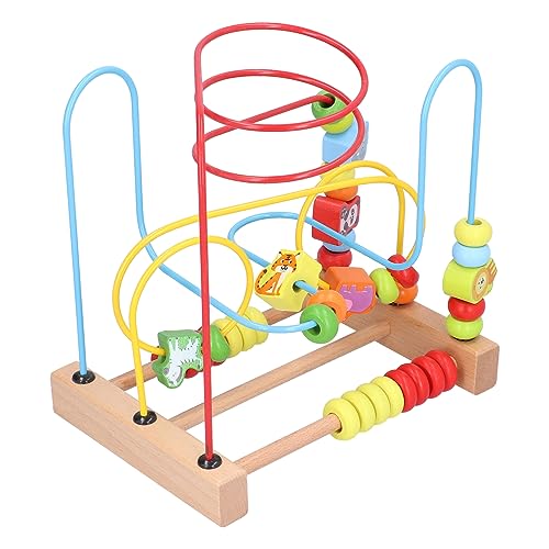 Generic Achterbahnspielzeug für Kleinkinder, Achterbahnspielzeug für Kleinkinder Holzperlen Labyrinon von Generic