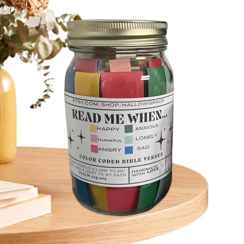 Generic Bibelversglas - 67 farblich markierte Bibelzitate im Glas für Stimmungen und Emotionen, Tragbare christliche Kunstpräsente, originelle Ermutigungsgeschenke Generic Bibelversglas - 67 farblich markierte Bibelzitate im Glas für Stimmungen und Emotionen, Tragbare christliche Kunstpräsente, originelle Ermutigungsgeschenke von Generic