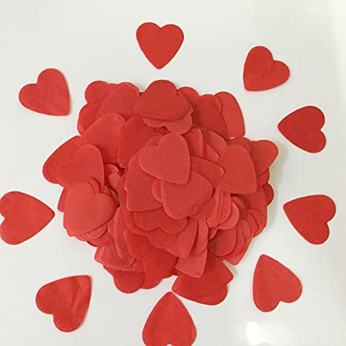 Generic Buntes Konfetti, Farbenfrohe Konfetti, für Hochzeitsfeiern Weihnachten DIY Accessoires (Pfirsichherz rot) von Generic