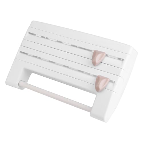 Generic CLING -Filmspender, Küchenrollhalter Wandmontage Küchentuchhalter mit Cutter Vane/Wing Design für Aluminiumfolie, Klammerfilm, Küchentuch (WHITE) von Generic