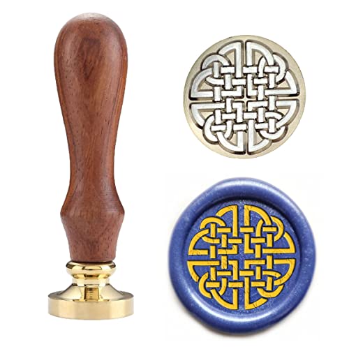 Generic Dara Keltischer Knoten Kupfersiegel mit Holzgriff, Stärke und innerer Stärke von Generic