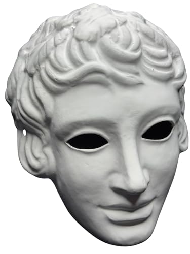 Generic Dionysos/Bacchus Pappmaché Vollgesichtsmaske, Weiß, Commedia dell'arte Maske, Dekorieren oder Verwenden als Weiß, Unisex - Erwachsene von Generic