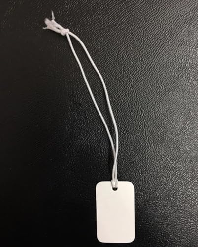 Generic Elastische Schnur, Preisschilder, dehnbare Schnüre, Schmuck-Preisetikett, 100 Stück (weiß, 2,5 x 1,27 cm) von Generic