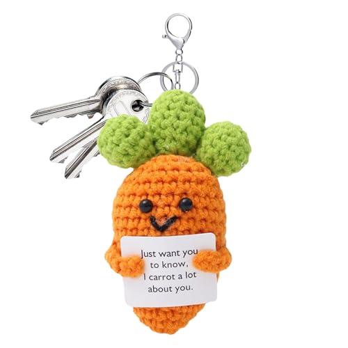 Generic - Emotionale Unterstützung, Karotte, positiv | Strickspielzeug aus Wolle, , Dekoration für Haus, Küche, Wohnzimmer, Trost und Wohlbefinden von Generic