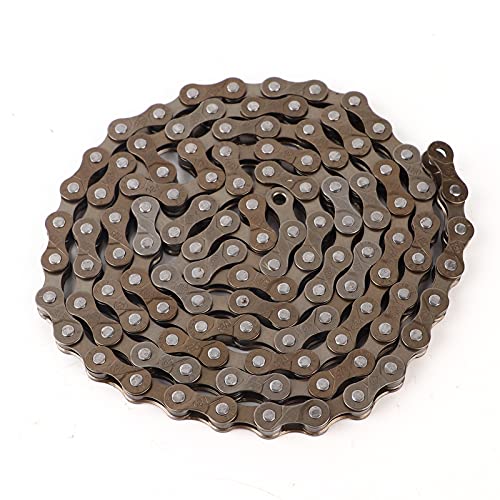 Generic Fahrradketten -Werkzeug, Single -Speed Fahrradkette Universal Single Speed High Strength Mountain Bikeilleur Kette 116 Links Fahrradkette Mountainbike Kette für Road Mountain Cycling (BROWN) von Generic