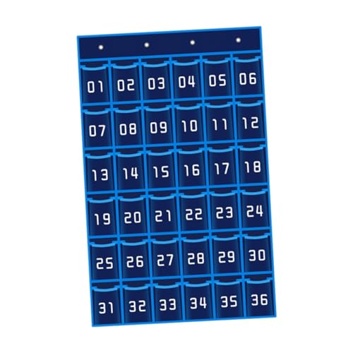 Generic Hängetasche Als Wandorganizer Und Handyhalter für Klassenzimmer mit Nummerierten Fächern Aus Vliesstoff Zum Aufhängen für Schule Büro Und Wohnhei, 36 Gitter von Generic