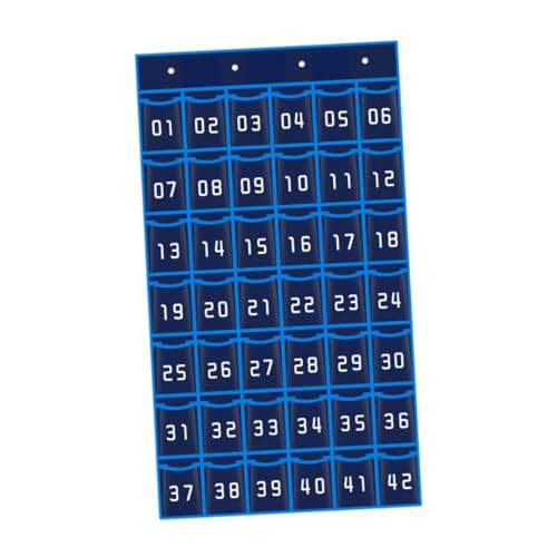 Generic Hängetasche Als Wandorganizer Und Handyhalter für Klassenzimmer mit Nummerierten Fächern Aus Vliesstoff Zum Aufhängen für Schule Büro Und Wohnhei, 42 Gitter von Generic