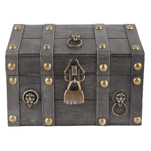 Generic Hölzerne Schmuckschatulle, Funktionaler Funktionaler Sicherer Hölzerner Dekorativer Schmuck Käfig Praktischer Dekorativer Mehrfachgebrauch mit Scharnieren Deckel für Biotlar (6300J-03GK10 von Generic
