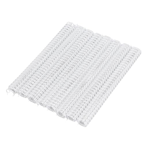 Generic Kabelbindungsstacheln, Doppelschleife A4 Bindungsdraht Metalldraht Nylonbeschichtung 34 Schleife für Berichte für Mitarbeiter (WHITE) von Generic