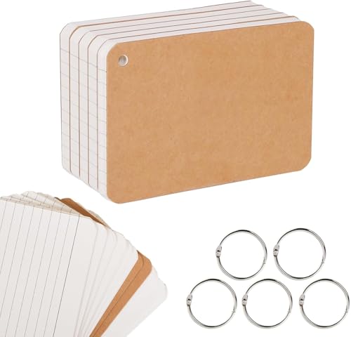 Generic Karteikarten, 7,6 x 12,7 cm, mit Ring, gelocht, liniert, liniert, Karteikarten, Notizkarten, Lernkarten, schwere Notizkarten, Weiß, 5 Packungen mit je 100 Stück, 500 Stück Generic Karteikarten, 7,6 x 12,7 cm, mit Ring, gelocht, liniert, liniert, Karteikarten, Notizkarten, Lernkarten, schwere Notizkarten, Weiß, 5 Packungen mit je 100 Stück, 500 Stück von Generic