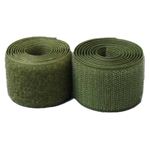 Generic Klettband Annähen 25mm - Befestigung Nylongewebe Verriegelungsband für DIY Handwerk Nähverschlüsse (Armeegrün, 25mm x 5 Yard) von Generic