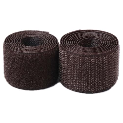 Generic Klettband Annähen 25mm - Befestigung Nylongewebe Verriegelungsband für DIY Handwerk Nähverschlüsse (Kaffee, 25mm x 5 Yard) von Generic