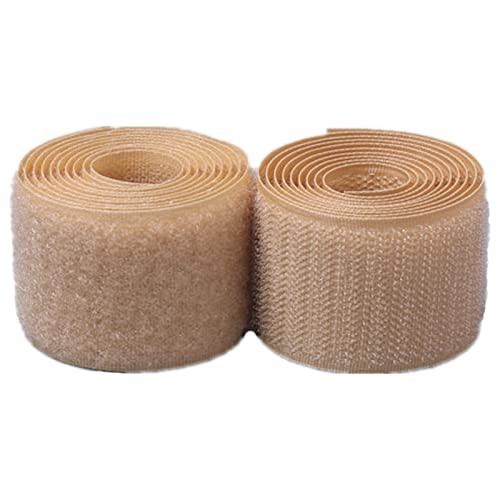 Generic Klettband Annähen 25mm - Befestigung Nylongewebe Verriegelungsband für DIY Handwerk Nähverschlüsse (Khaki, 25mm x 25 Yard) von Generic