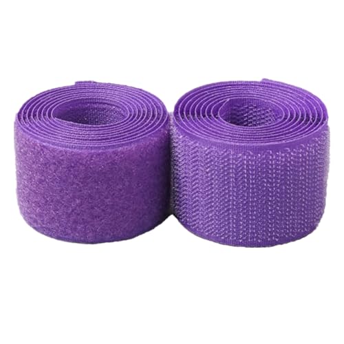Generic Klettband Annähen 25mm - Befestigung Nylongewebe Verriegelungsband für DIY Handwerk Nähverschlüsse (Lila, 25mm x 10 Yard) von Generic