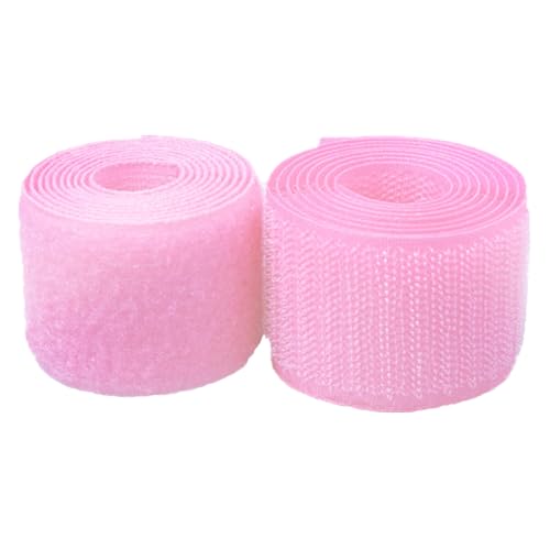 Generic Klettband Annähen 25mm - Befestigung Nylongewebe Verriegelungsband für DIY Handwerk Nähverschlüsse (Rosa, 25mm x 5 Yard) von Generic