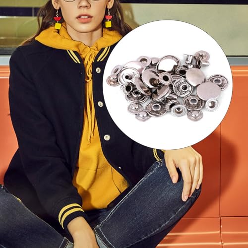 Generic Langlebige Metallknöpfe, überdachtes Knopfkit, Schönes Praktisches Erscheinungsbild für Kleidung (12,5 mm) von Generic