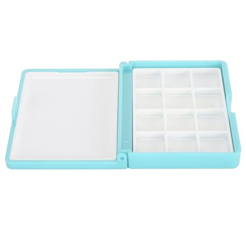 Generic Leerer Aquarellkasten, Leicht zu Reinigen, Mehrere Fächer, Tragbarer Farbpalettenkasten, Praktisch für Reisen Im Kunstunterricht (Blaue 12 Gitter), Genericqx35zov7ut-13 von Generic
