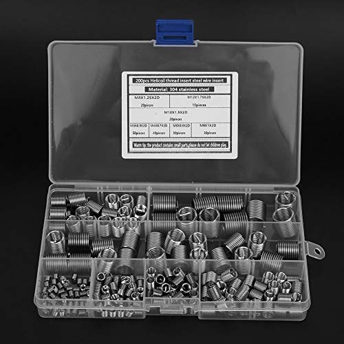 Generic M3 -Gewindereparatur -Kit, 200pcs 304 Edelstahlgewindegewindegewinde Einsätze Einsätze Reparaturen Reparaturwerkzeug M3 M12 Innengewinde Einsatz Sortated Set Generic M3 -Gewindereparatur -Kit, 200pcs 304 Edelstahlgewindegewindegewinde Einsätze Einsätze Reparaturen Reparaturwerkzeug M3 M12 Innengewinde Einsatz Sortated Set von Generic
