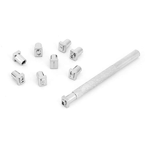 Generic Metall -Stempelkit, Lederstempel Briefmarken Legierung Stahl mit 36 ​​Stück für Ledercraft (6.5MM) von Generic