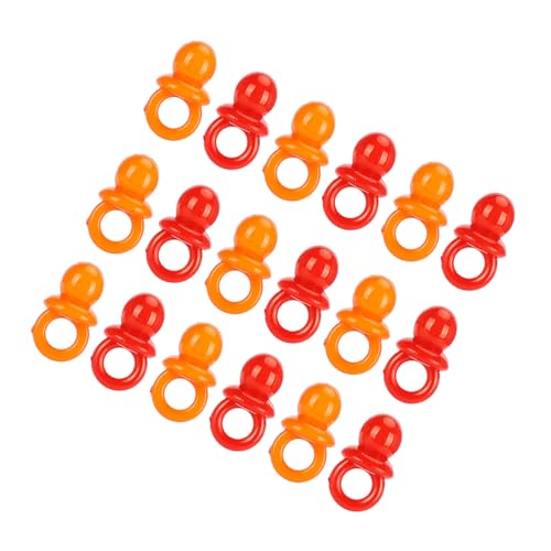Generic Mini Dekorative Schnuller Set, Mini -Acryl -Baby Schnuller Dummy Soothers Baby Taufe Beruhigend 100 Stück Acryl Geburtstagsfeier Dekoration Farbspielzeug (Echte Farbfarbe gemischte Farbe) von Generic