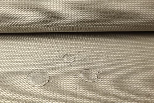 Generic Möbelstoff Wasserfest Bezugsstoff Polsterstoff Sattlerstoff Strukturstoff Wasserabweisend Wasserdicht Stuhl Eckbank Sofa Couch schwerentflammbar (Dunkelbeige - Hellgrau) von Generic