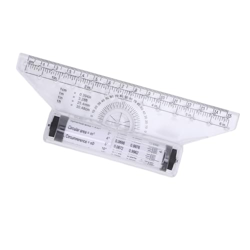 Generic Nähen Lineal, Rolling Smart Lurer Kleiner Herrscher mit Integriertem Prognaktor Rolling Lineal Parallel Line ARC -Kurve Zeichnung Messung Roller für die Messung des Zeichnungsbüros (15 cm) von Generic