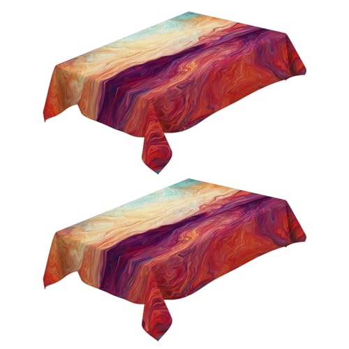 Generic PICUAL Tischdecke 2 Stück Bunter Marmor 120x160 cm Tischdecken Wasserabweisend Tischwäsche Lotuseffekt Tischtuch Tischdeko Tischwäsche Glatt Generic PICUAL Tischdecke 2 Stück Bunter Marmor 120x160 cm Tischdecken Wasserabweisend Tischwäsche Lotuseffekt Tischtuch Tischdeko Tischwäsche Glatt von Generic